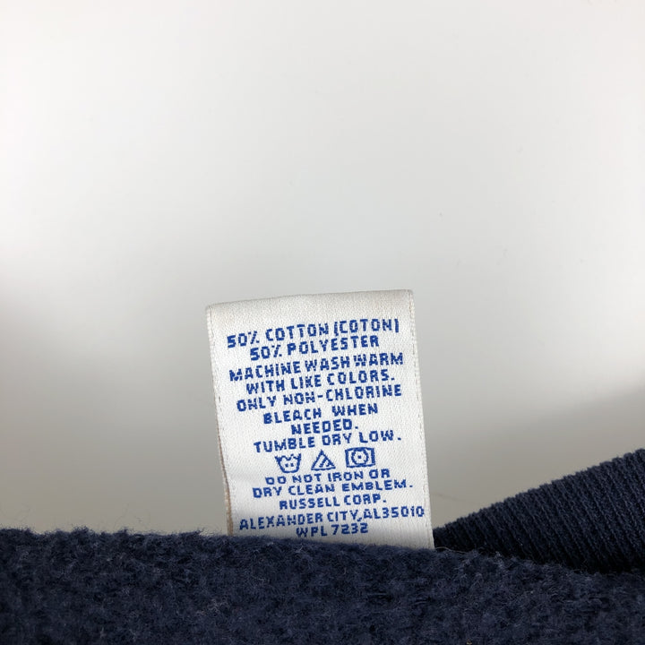 90'S Russell plain blank sweatshirt, sweatshirt, men's XXL size, vintage cotton navy blue type Vintage Second Hand