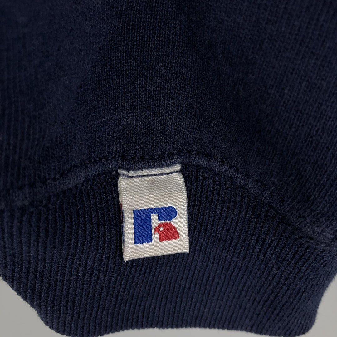 90'S Russell plain blank sweatshirt, sweatshirt, men's XXL size, vintage cotton navy blue type Vintage Second Hand