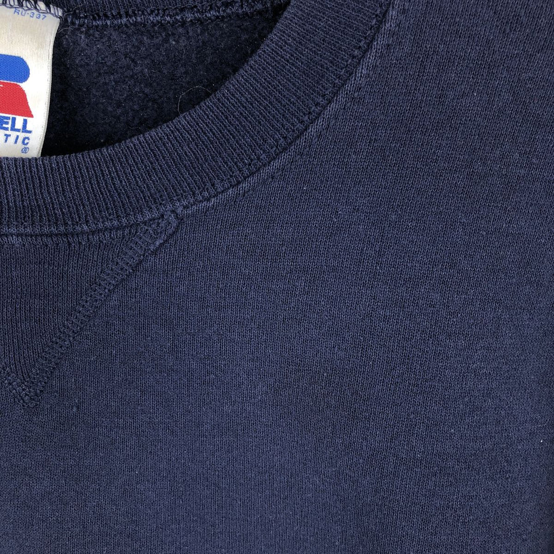 90'S Russell plain blank sweatshirt, sweatshirt, men's XXL size, vintage cotton navy blue type Vintage Second Hand