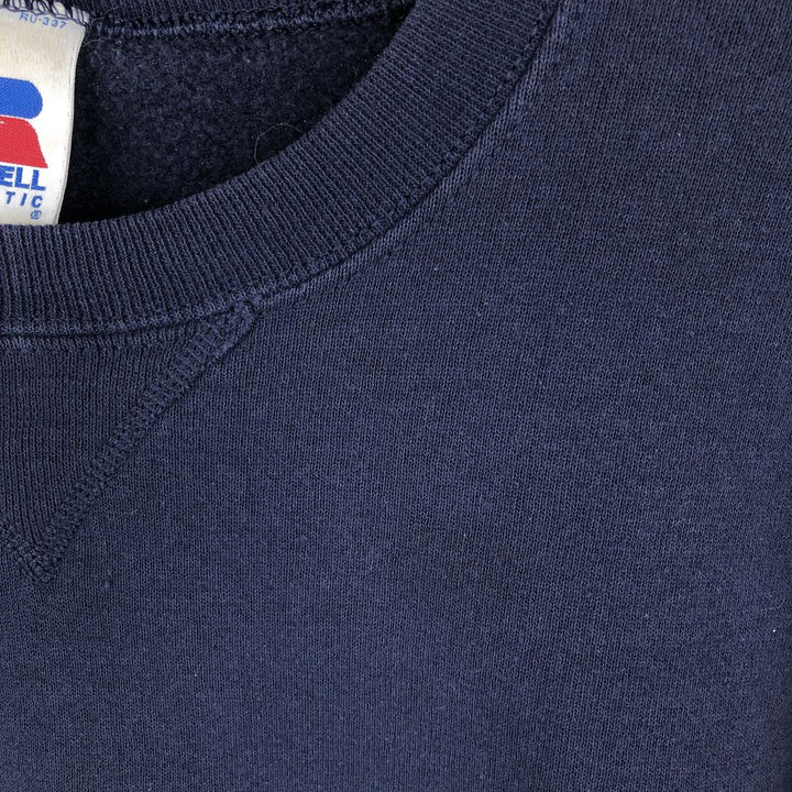 90'S Russell plain blank sweatshirt, sweatshirt, men's XXL size, vintage cotton navy blue type Vintage Second Hand