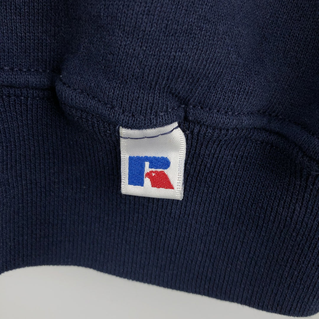 90'S Russell plain blank sweatshirt, sweatshirt, men's size L, vintage cotton navy blue type Vintage Second Hand
