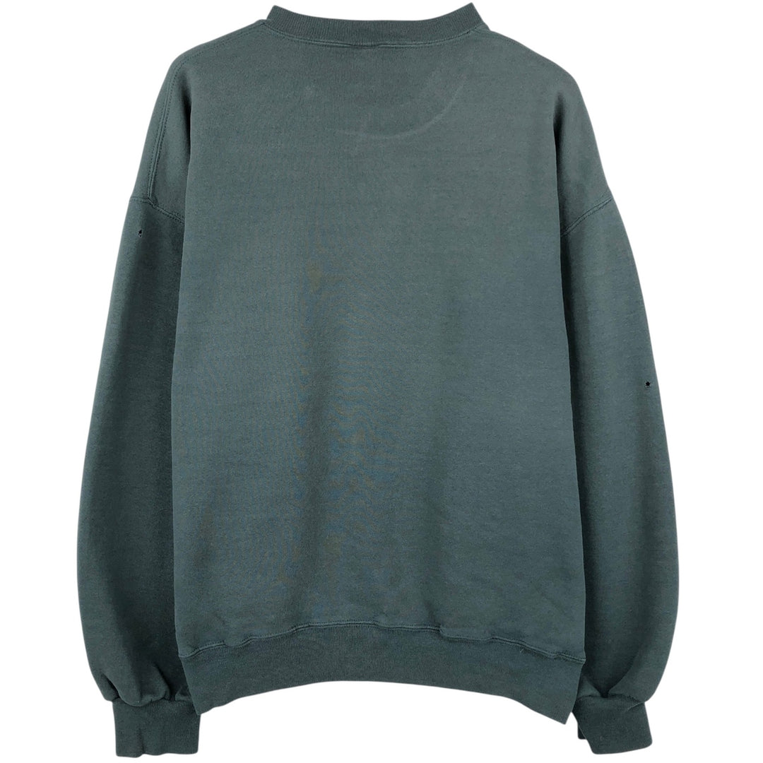 90'S Russell plain blank sweatshirt, sweatshirt, made in USA, men's size L, vintage cotton dark green Vintage Second Hand