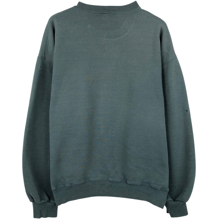 90'S Russell plain blank sweatshirt, sweatshirt, made in USA, men's size L, vintage cotton dark green Vintage Second Hand