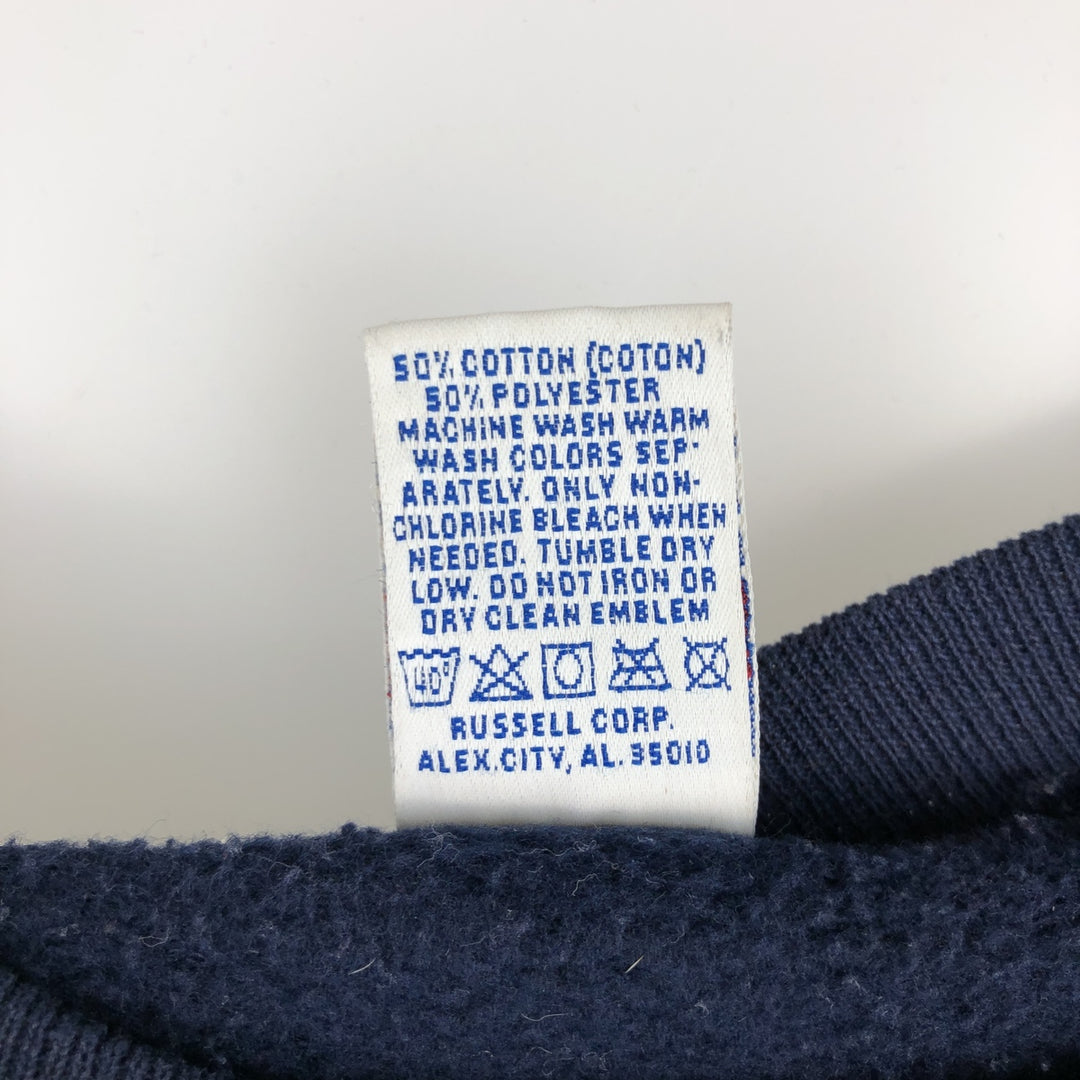 90'S Russell plain blank sweatshirt, sweatshirt, made in USA, men's XL size, vintage cotton navy blue type Vintage Second Hand