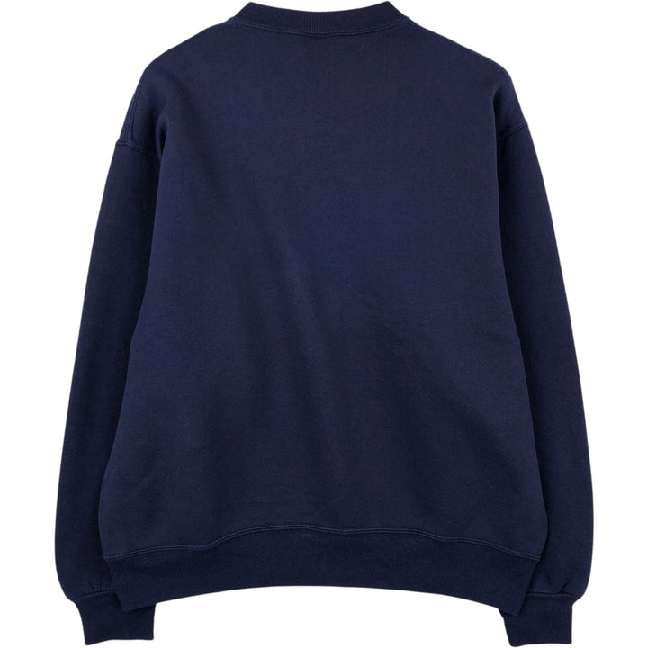 80s-90'S Russell sweatshirt, made in USA, men's size L equivalent, vintage. cotton navy blue type Vintage Second Hand