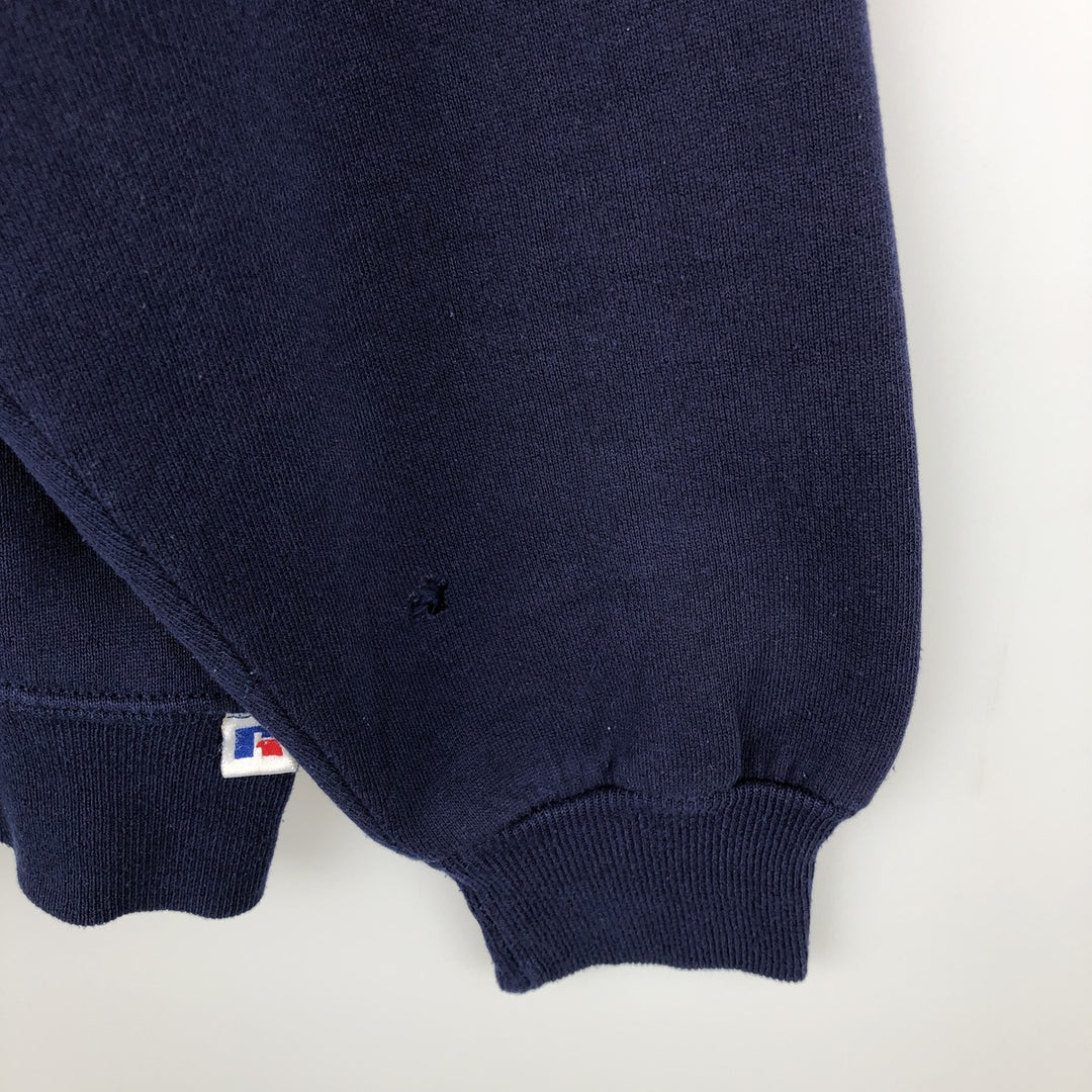 80s-90'S Russell sweatshirt, made in USA, men's size L equivalent, vintage. cotton navy blue type Vintage Second Hand