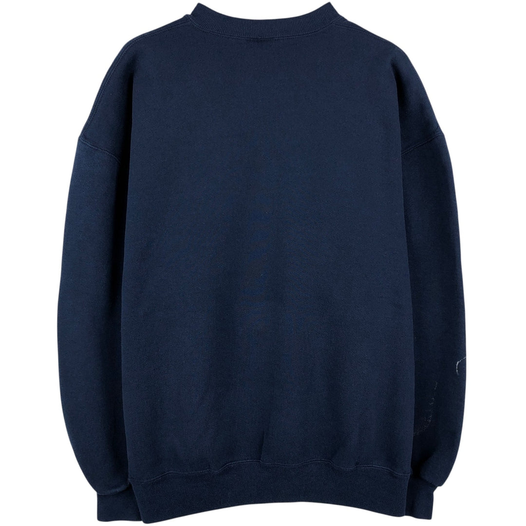 90'S Russell plain blank sweatshirt, sweatshirt, made in USA, men's XL size, vintage cotton navy blue type Vintage Second Hand