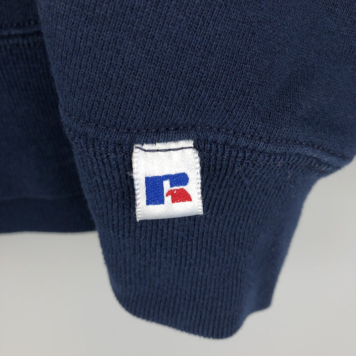 90'S Russell plain blank sweatshirt, sweatshirt, made in USA, men's XL size, vintage cotton navy blue type Vintage Second Hand