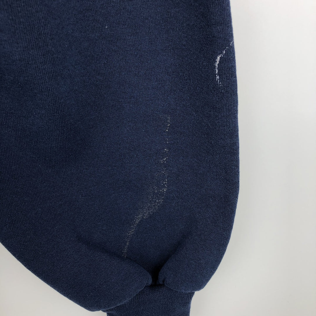 90'S Russell plain blank sweatshirt, sweatshirt, made in USA, men's XL size, vintage cotton navy blue type Vintage Second Hand