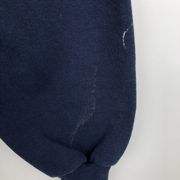 90'S Russell plain blank sweatshirt, sweatshirt, made in USA, men's XL size, vintage cotton navy blue type Vintage Second Hand