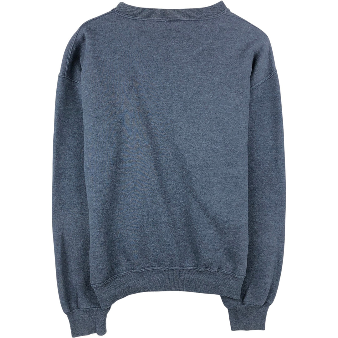 90'S Russell plain blank sweatshirt, men's M size, vintage polyester gray type Vintage Second Hand