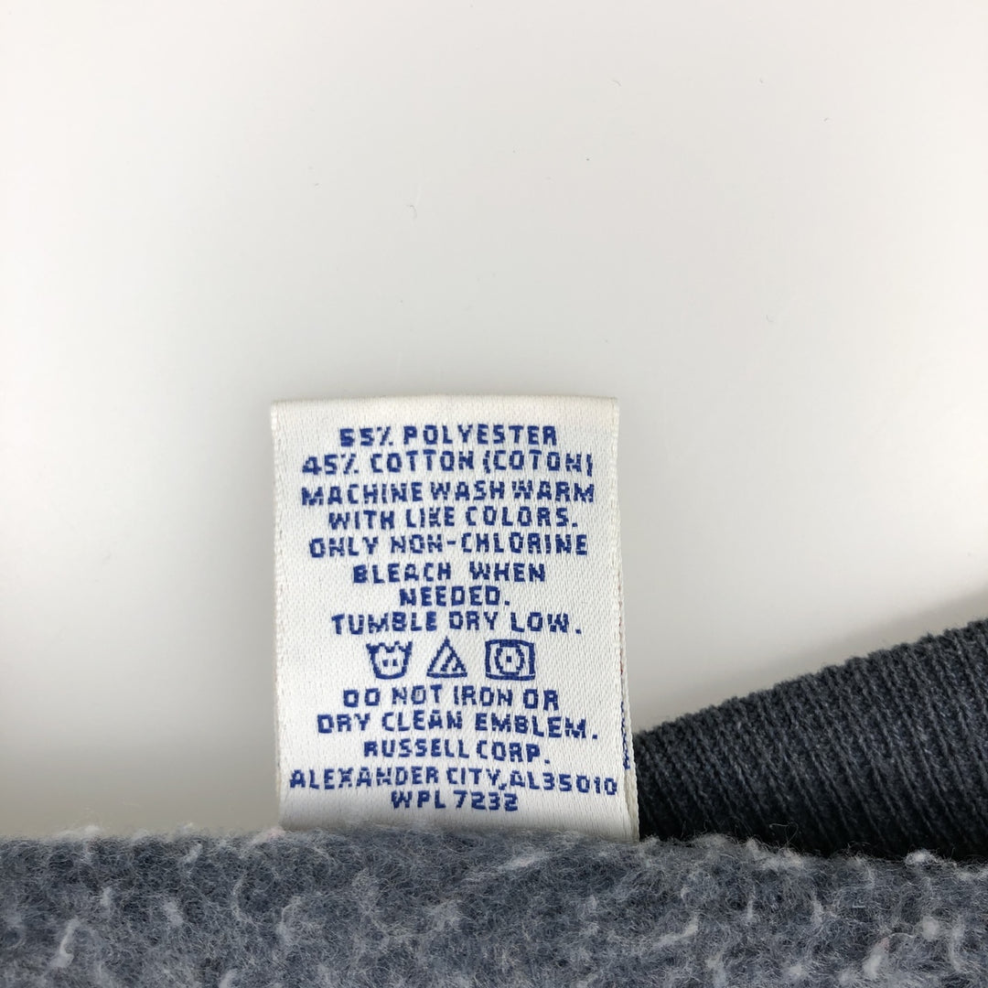 90'S Russell plain blank sweatshirt, men's M size, vintage polyester gray type Vintage Second Hand