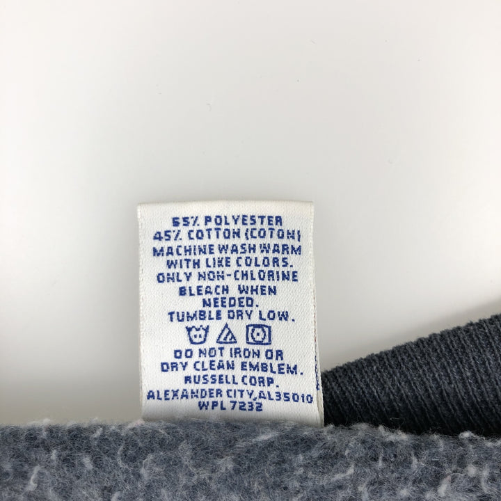 90'S Russell plain blank sweatshirt, men's M size, vintage polyester gray type Vintage Second Hand