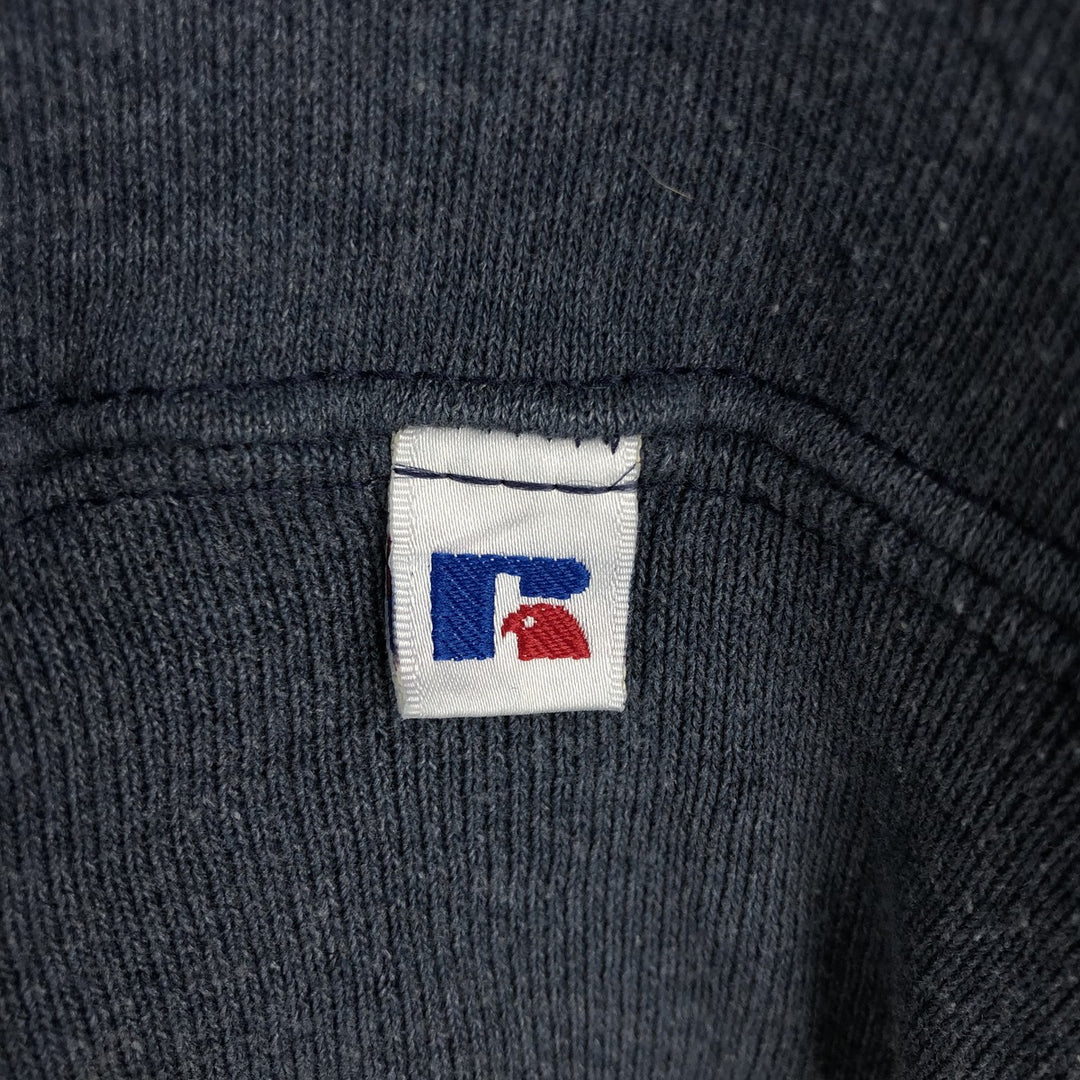 90'S Russell plain blank sweatshirt, men's M size, vintage polyester gray type Vintage Second Hand