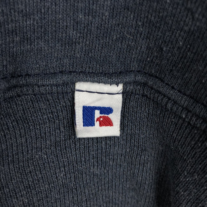 90'S Russell plain blank sweatshirt, men's M size, vintage polyester gray type Vintage Second Hand