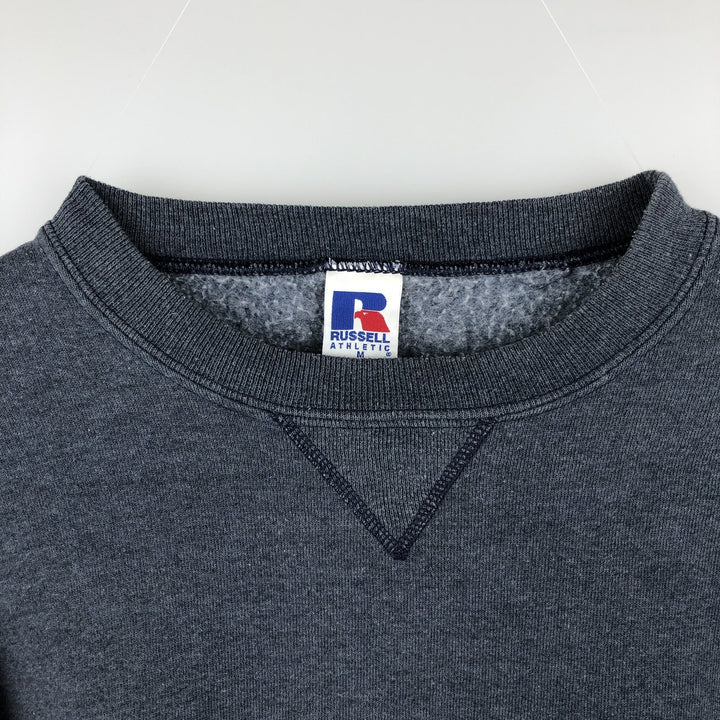 90'S Russell plain blank sweatshirt, men's M size, vintage polyester gray type Vintage Second Hand