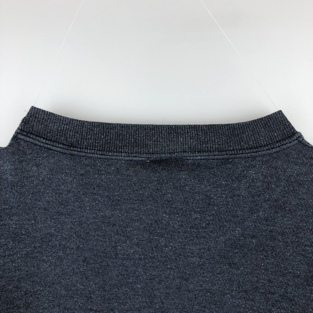 90'S Russell plain blank sweatshirt, men's M size, vintage polyester gray type Vintage Second Hand