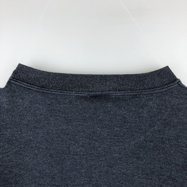 90'S Russell plain blank sweatshirt, men's M size, vintage polyester gray type Vintage Second Hand