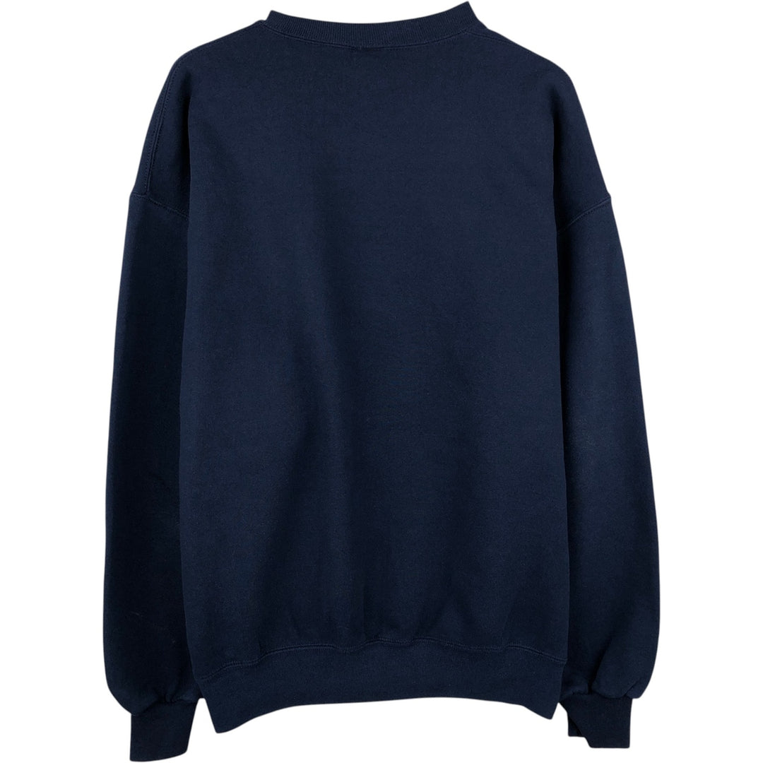 90'S Russell plain blank sweatshirt, sweatshirt, made in USA, men's XL size, vintage cotton navy blue type Vintage Second Hand