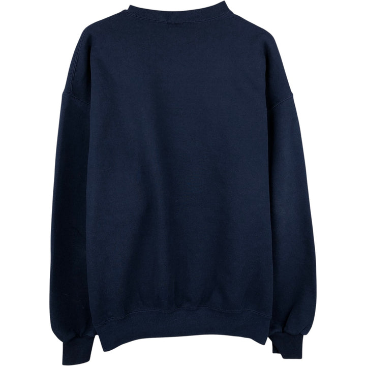 90'S Russell plain blank sweatshirt, sweatshirt, made in USA, men's XL size, vintage cotton navy blue type Vintage Second Hand