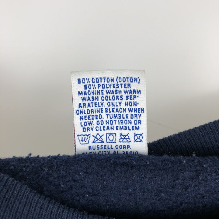 90'S Russell plain blank sweatshirt, sweatshirt, made in USA, men's XL size, vintage cotton navy blue type Vintage Second Hand