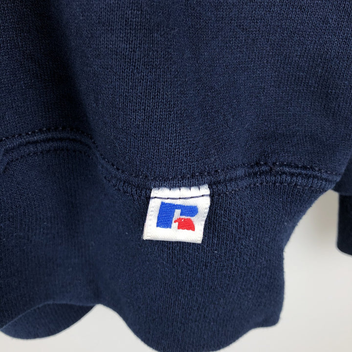 90'S Russell plain blank sweatshirt, sweatshirt, made in USA, men's XL size, vintage cotton navy blue type Vintage Second Hand