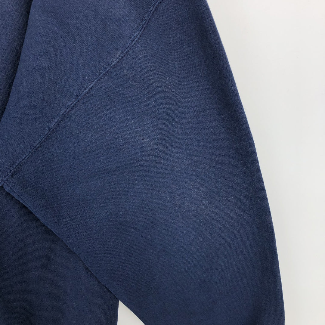 90'S Russell plain blank sweatshirt, sweatshirt, made in USA, men's XL size, vintage cotton navy blue type Vintage Second Hand