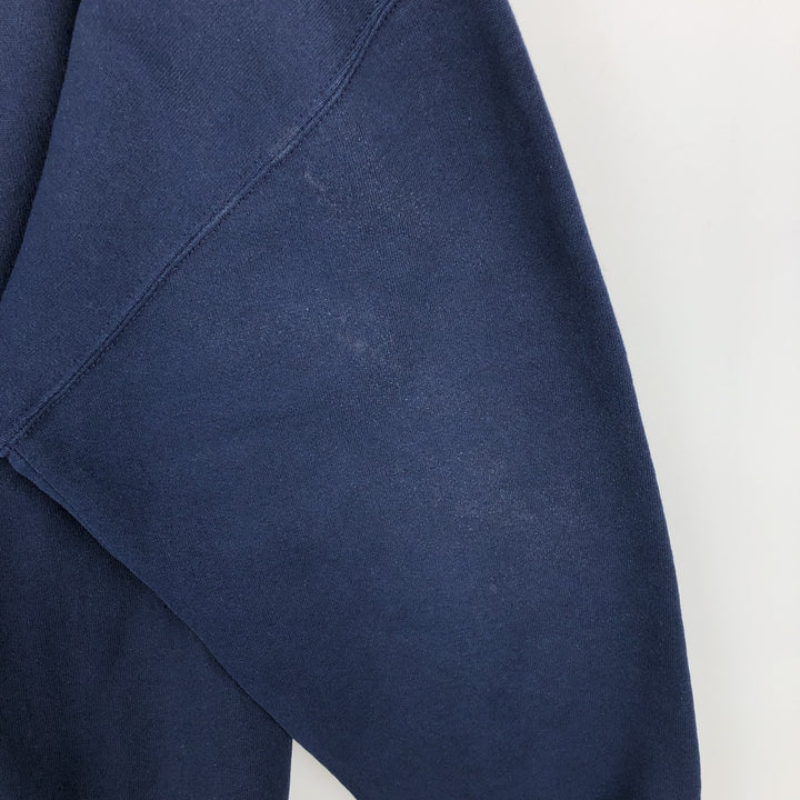 90'S Russell plain blank sweatshirt, sweatshirt, made in USA, men's XL size, vintage cotton navy blue type Vintage Second Hand