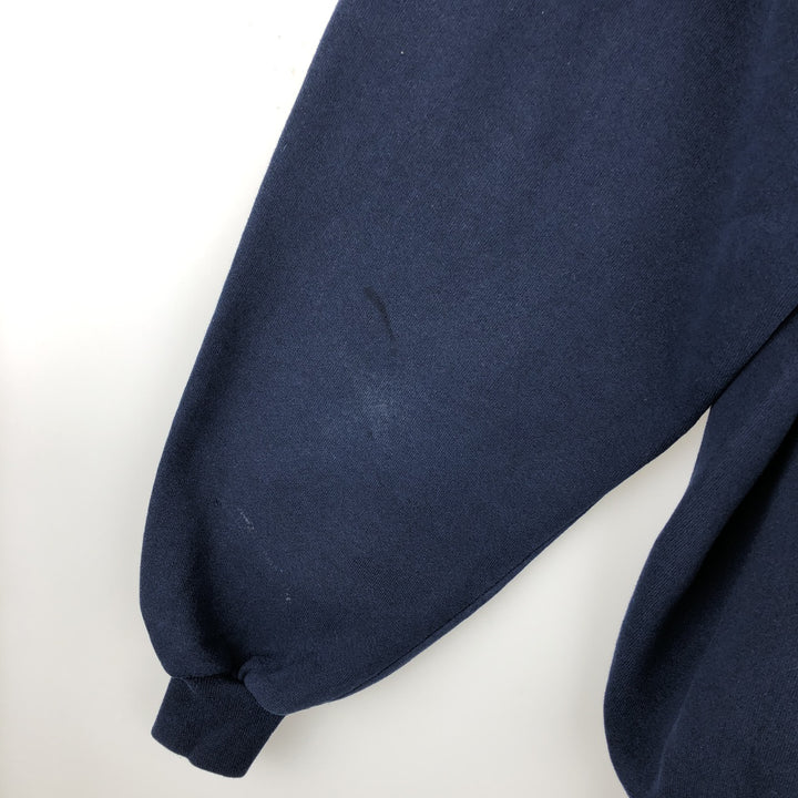 90'S Russell plain blank sweatshirt, sweatshirt, made in USA, men's XL size, vintage cotton navy blue type Vintage Second Hand