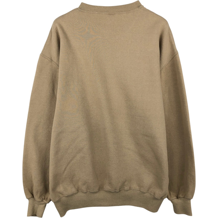 90'S Russell plain blank sweatshirt, sweatshirt, made in USA, men's XL size, vintage cotton Beige type Vintage Second Hand