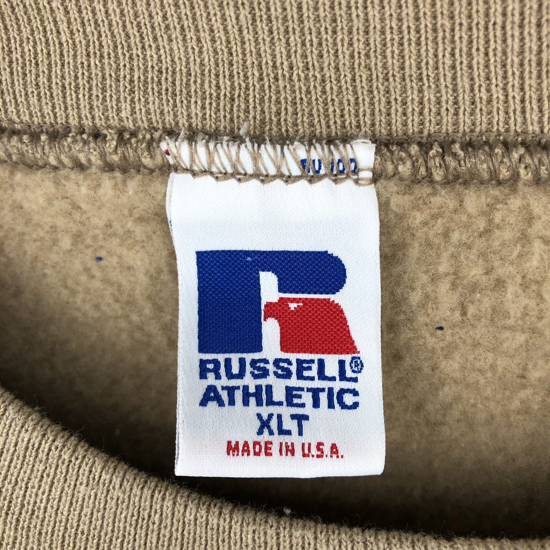 90'S Russell plain blank sweatshirt, sweatshirt, made in USA, men's XL size, vintage cotton Beige type Vintage Second Hand