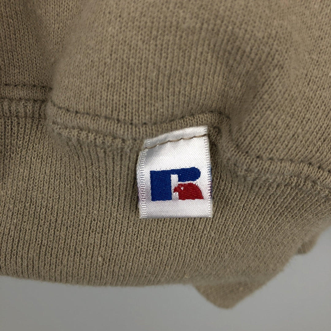 90'S Russell plain blank sweatshirt, sweatshirt, made in USA, men's XL size, vintage cotton Beige type Vintage Second Hand