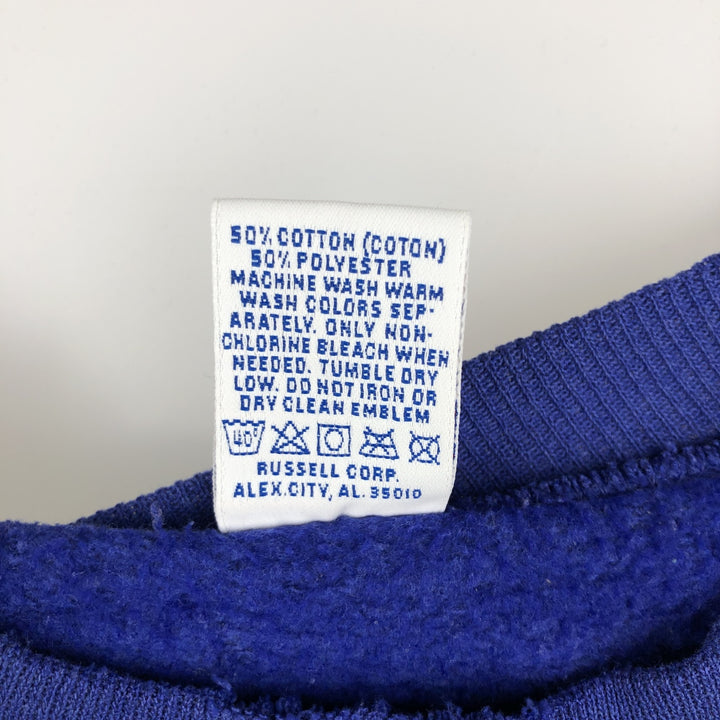 90'S Russell plain blank sweatshirt, sweatshirt, made in USA, men's size L, vintage cotton Purple type blue-purple Vintage Second Hand