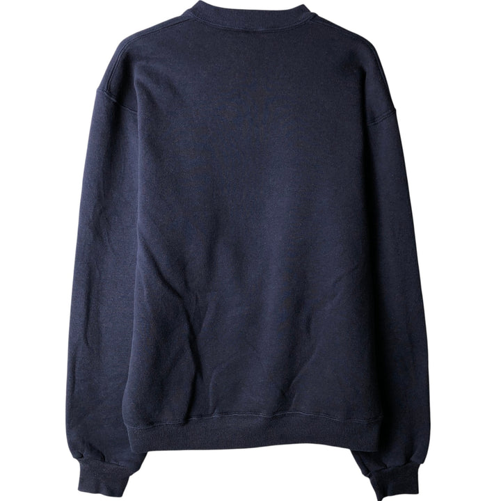 80s-90'S Russell plain blank sweatshirt, sweatshirt, made in USA, men's size L, vintage polyester navy blue type Vintage Second Hand
