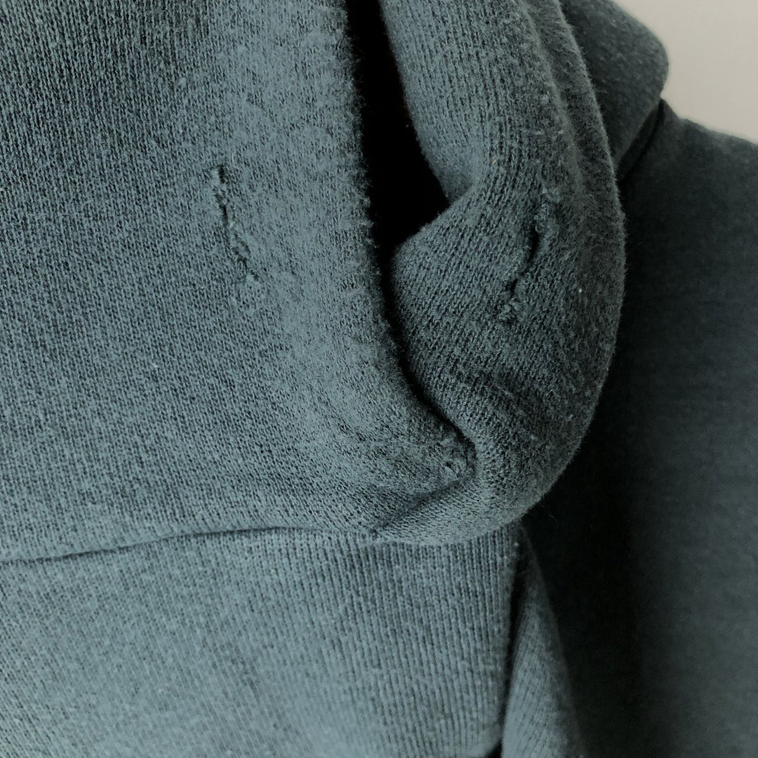 80s-90'S Russell sweatshirt pullover hoodie, men's size L equivalent, vintage. cotton Green type dark green Vintage Second Hand