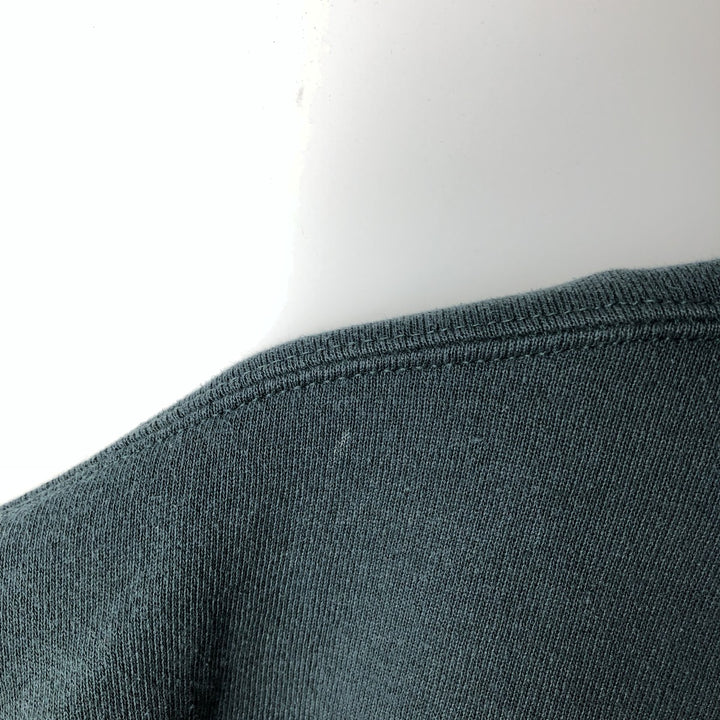 80s-90'S Russell sweatshirt pullover hoodie, men's size L equivalent, vintage. cotton Green type dark green Vintage Second Hand