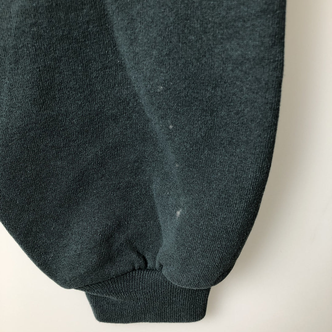 80s-90'S Russell sweatshirt pullover hoodie, men's size L equivalent, vintage. cotton Green type dark green Vintage Second Hand