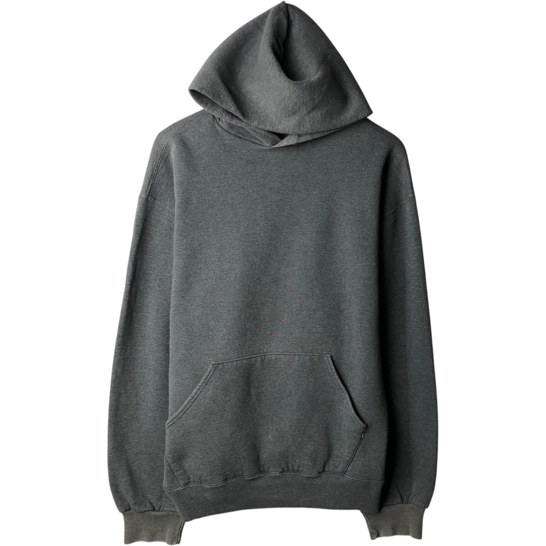 80s-90'S Russell sweatshirt pullover hoodie, men's size L equivalent, vintage. cotton gray type Vintage Second Hand