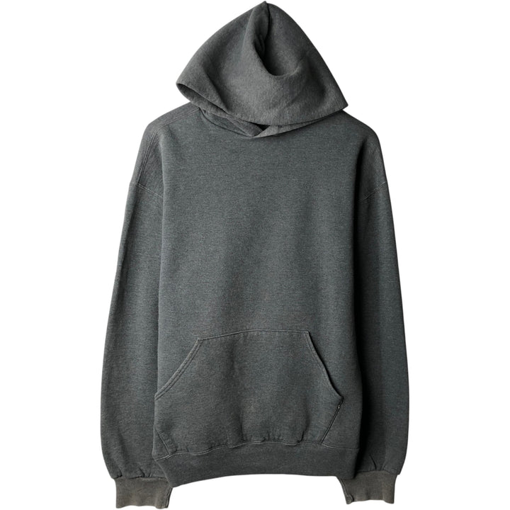 80s-90'S Russell sweatshirt pullover hoodie, men's size L equivalent, vintage. cotton gray type Vintage Second Hand
