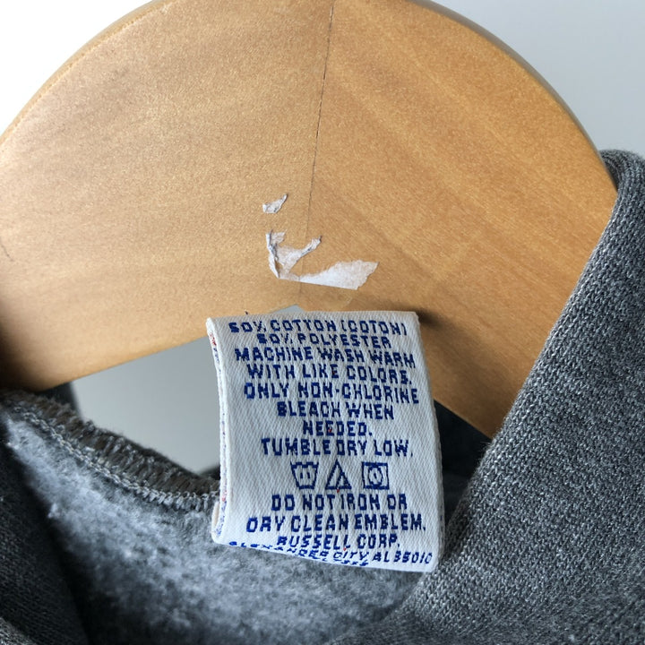 80s-90'S Russell sweatshirt pullover hoodie, men's size L equivalent, vintage. cotton gray type Vintage Second Hand