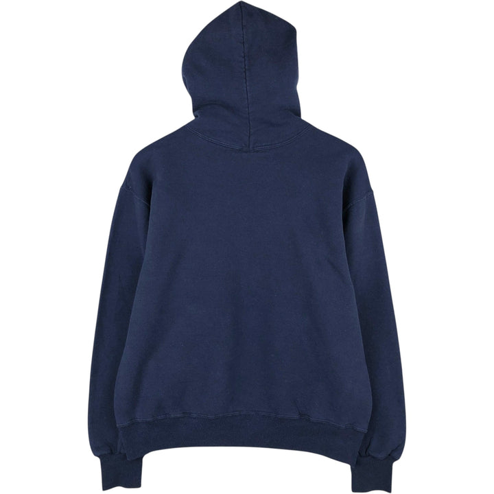 80s-90'S Russell sweatshirt pullover hoodie, men's size M equivalent, vintage. cotton navy blue type Vintage Second Hand