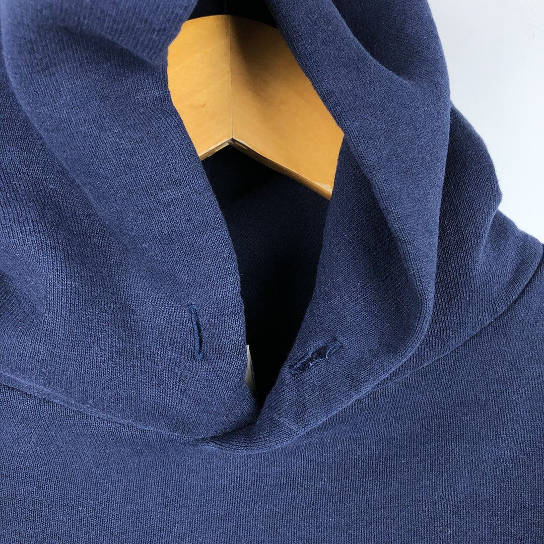 80s-90'S Russell sweatshirt pullover hoodie, men's size M equivalent, vintage. cotton navy blue type Vintage Second Hand