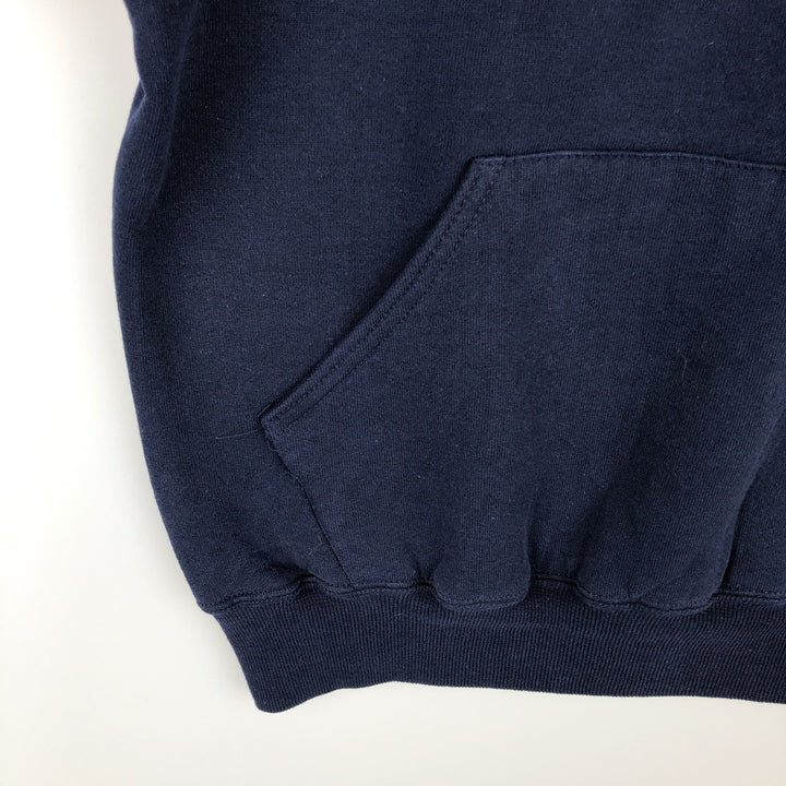 80s-90'S Russell sweatshirt pullover hoodie, men's size M equivalent, vintage. cotton navy blue type Vintage Second Hand