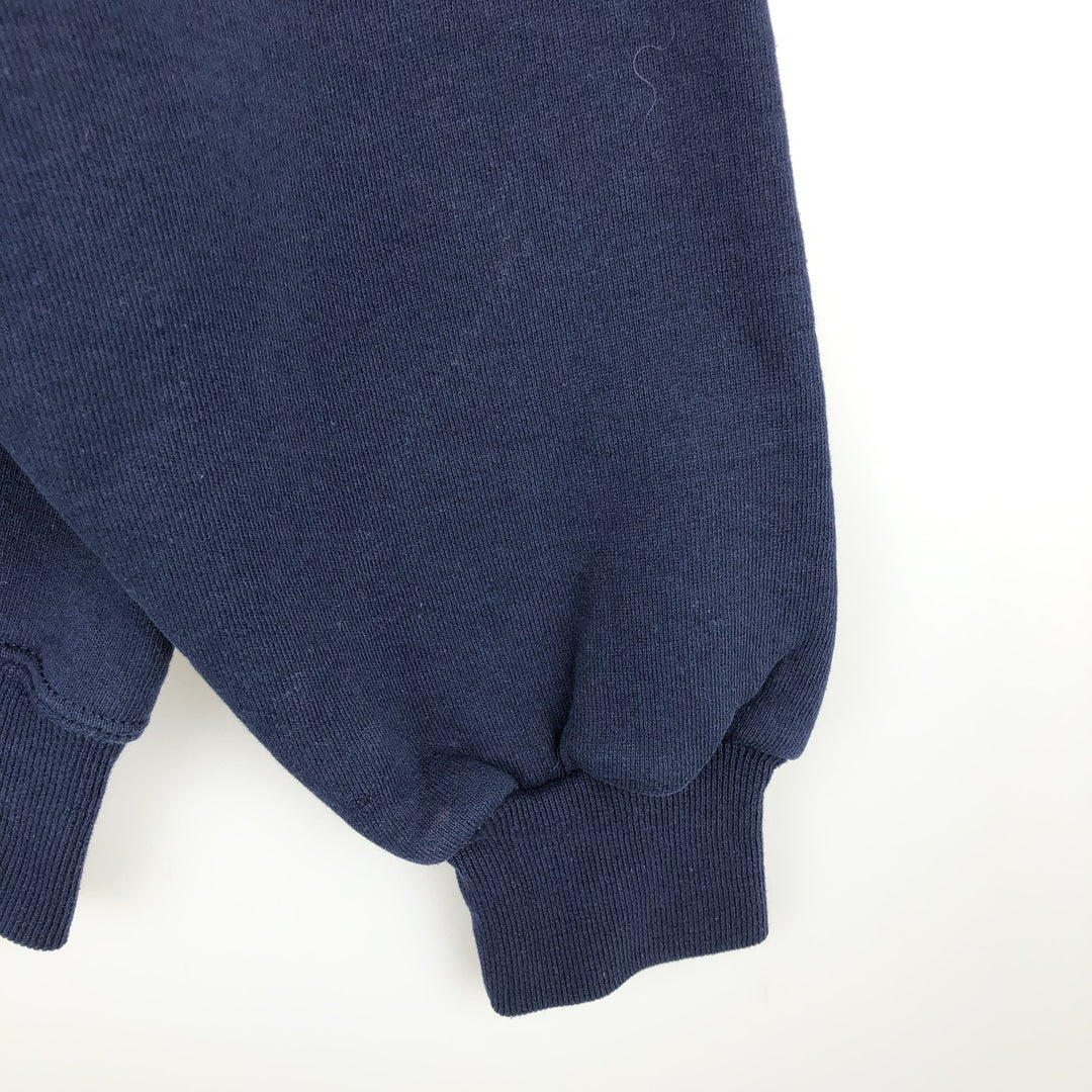 80s-90'S Russell sweatshirt pullover hoodie, men's size M equivalent, vintage. cotton navy blue type Vintage Second Hand