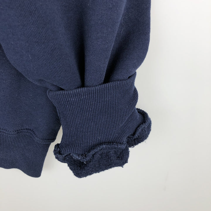 80s-90'S Russell sweatshirt pullover hoodie, men's size M equivalent, vintage. cotton navy blue type Vintage Second Hand