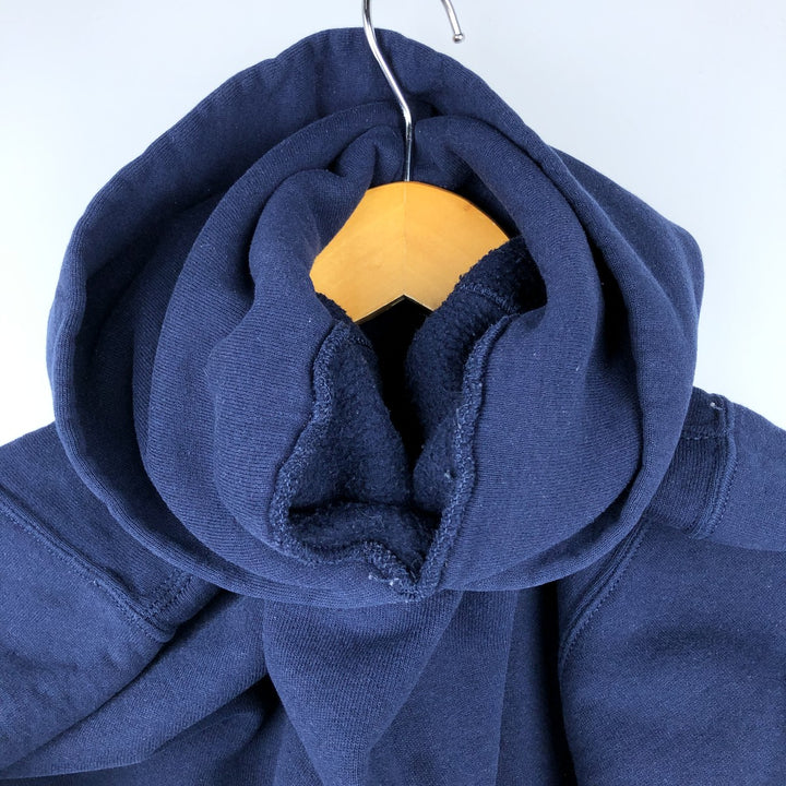 80s-90'S Russell sweatshirt pullover hoodie, men's size M equivalent, vintage. cotton navy blue type Vintage Second Hand