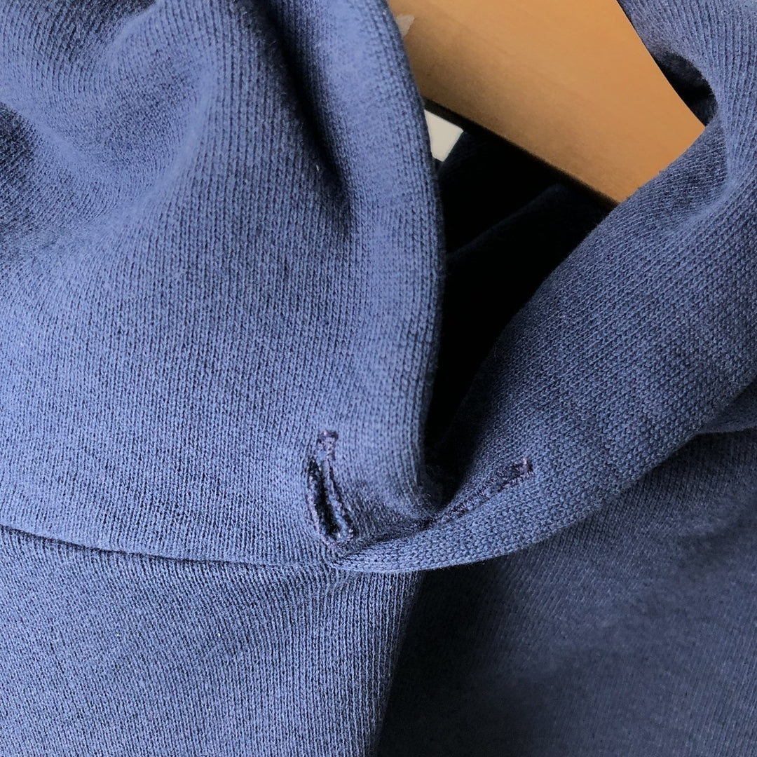 80s-90'S Russell sweatshirt pullover hoodie, made in USA, men's size L equivalent, vintage. cotton navy blue type Vintage Second Hand