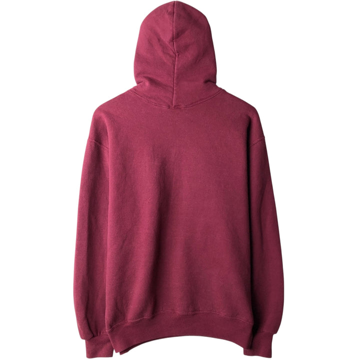80s-90'S Russell sweatshirt pullover hoodie, made in USA, men's size L equivalent, vintage. cotton Red type red-purple Vintage Second Hand
