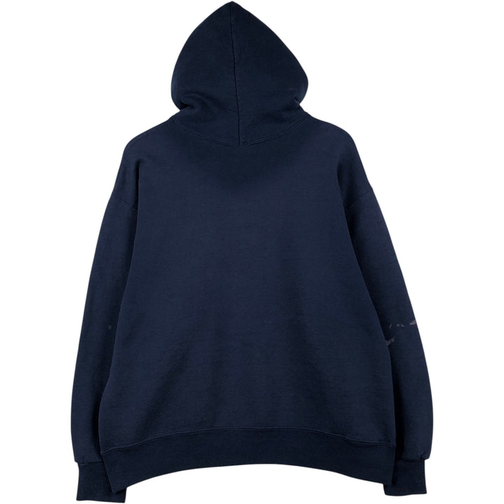 90'S Russell sweatshirt pullover hoodie, men's size L, vintage cotton navy blue type Vintage Second Hand