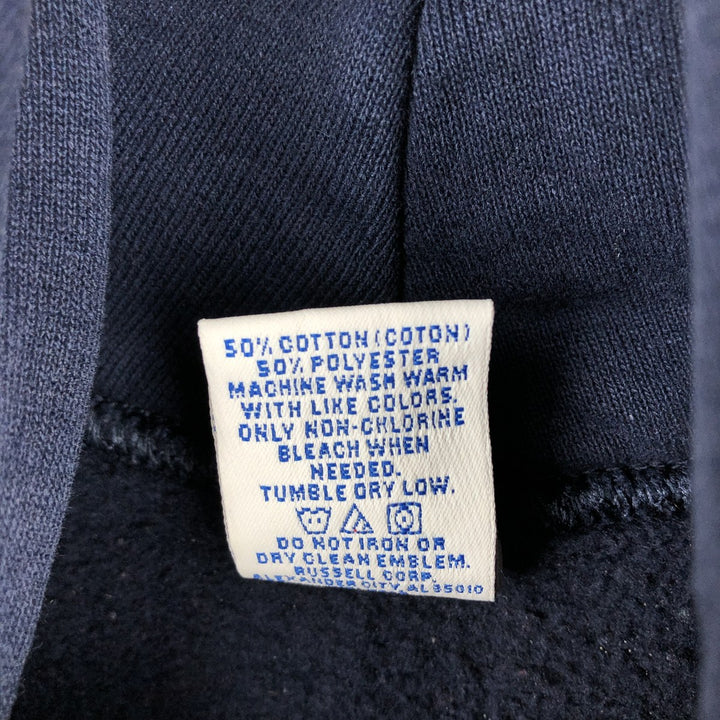 90'S Russell sweatshirt pullover hoodie, men's size L, vintage cotton navy blue type Vintage Second Hand